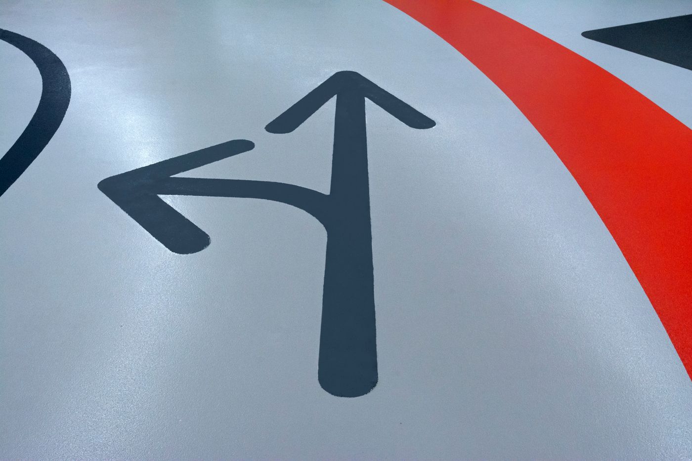 Car park floor line marking painting